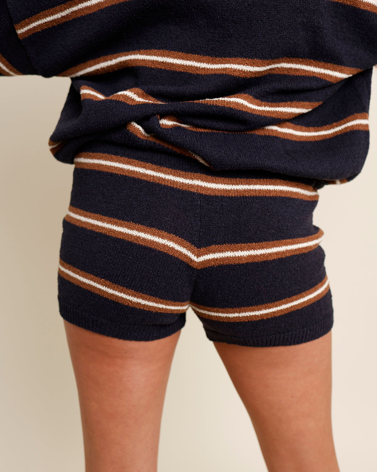 ASHER STRIPED CARDIGAN AND SHORTS SET