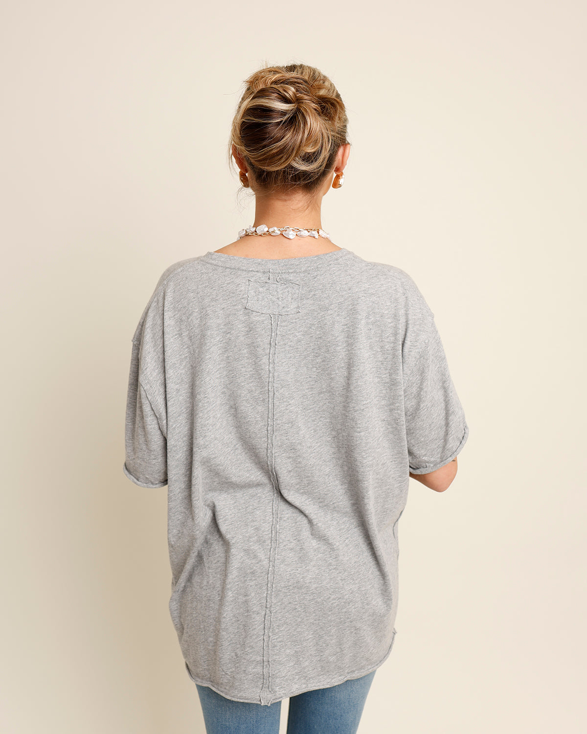 FREE PEOPLE NINA TEE X HEATHER GRAY