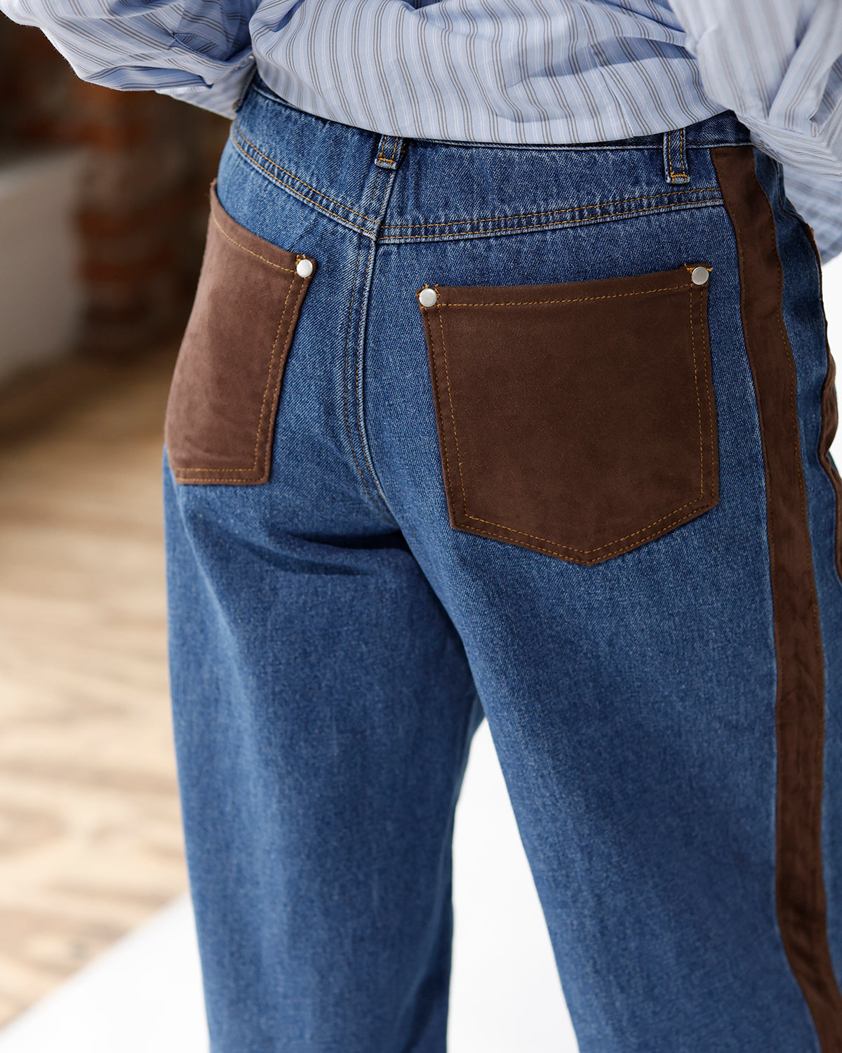 SUEDE AWAY WIDE LEG JEAN