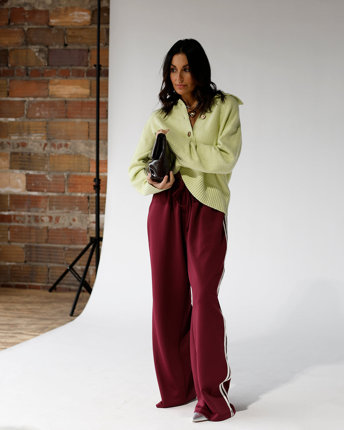FREE PEOPLE TRADING UP POLO X MATCHA MELANGE