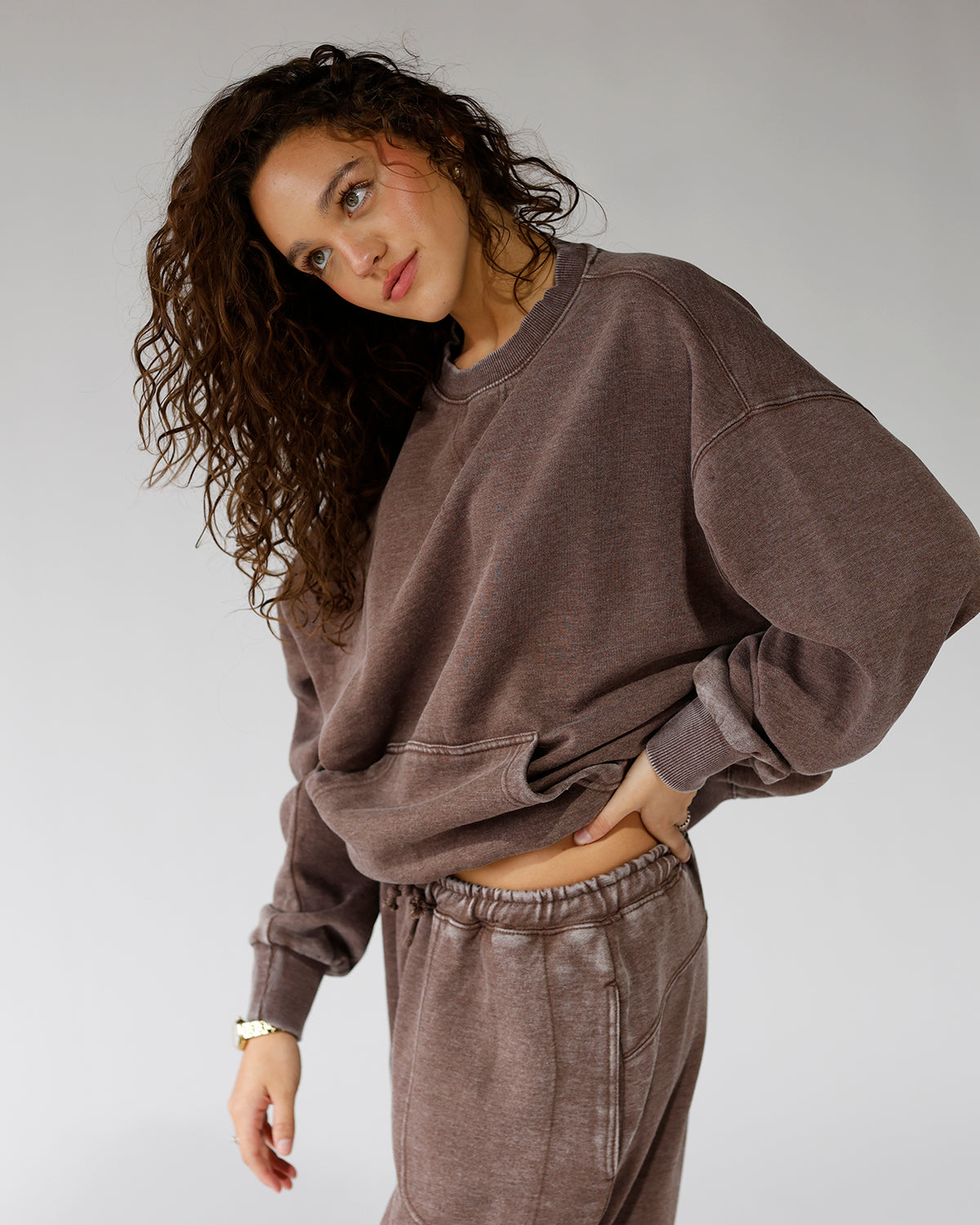 FREE PEOPLE SLOW IT DOWN PULLOVER X FRENCH TOAST