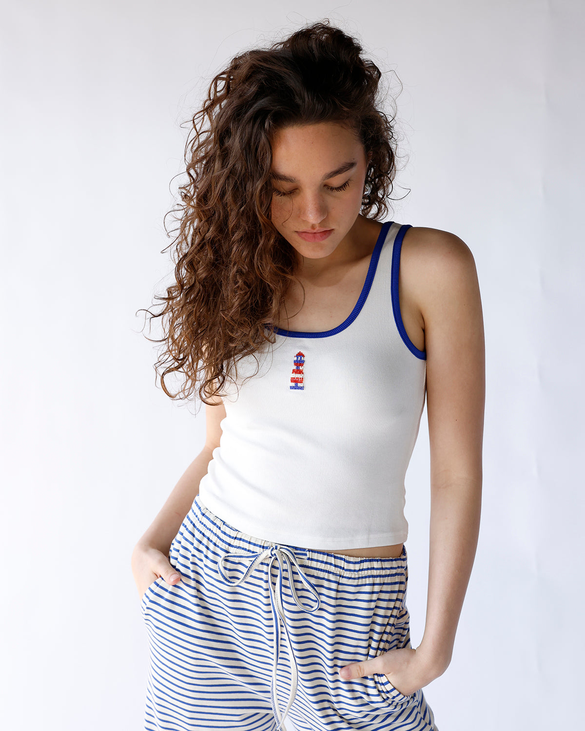 LIGHTHOUSE POINT RIBBED TANK TOP
