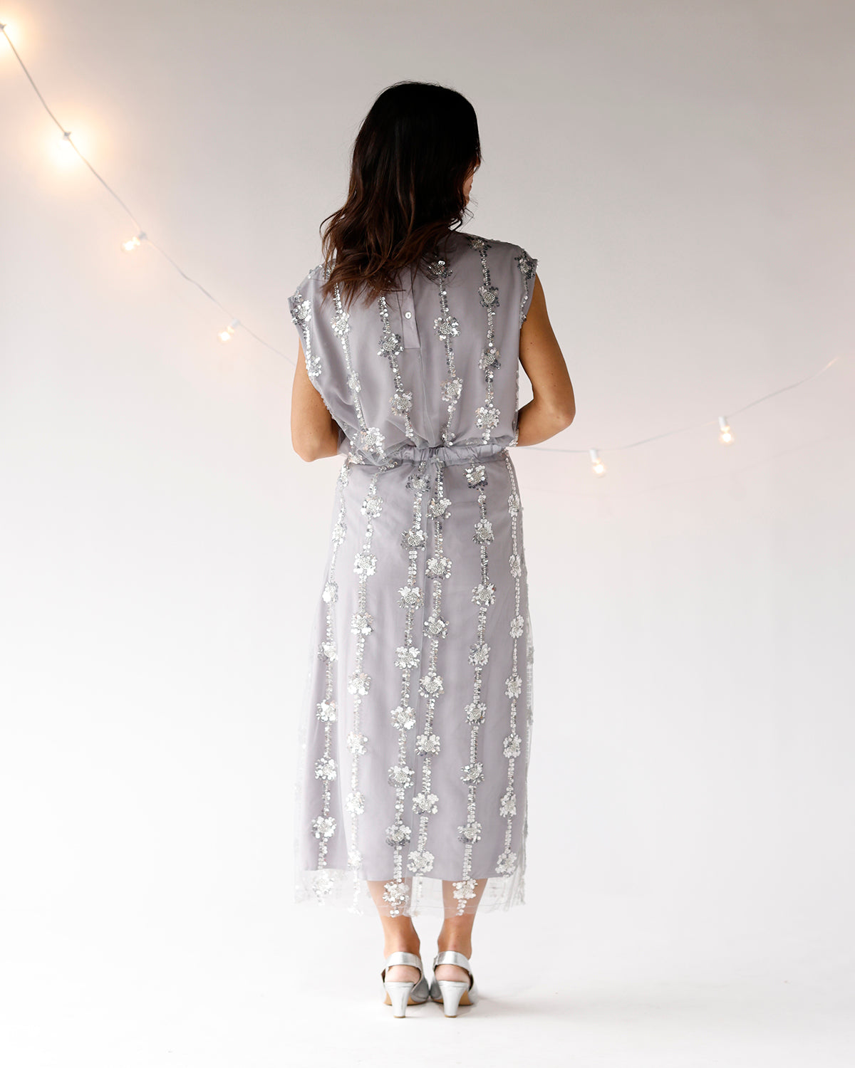 SHEER AS ICE SEQUIN TOP