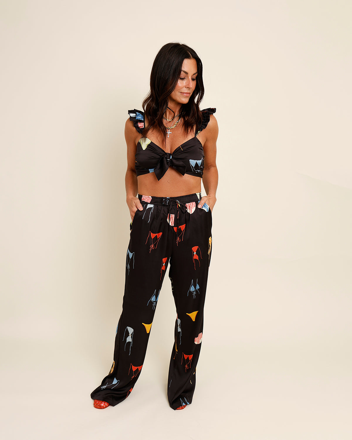 BEACH MODE WIDE LEG PANTS