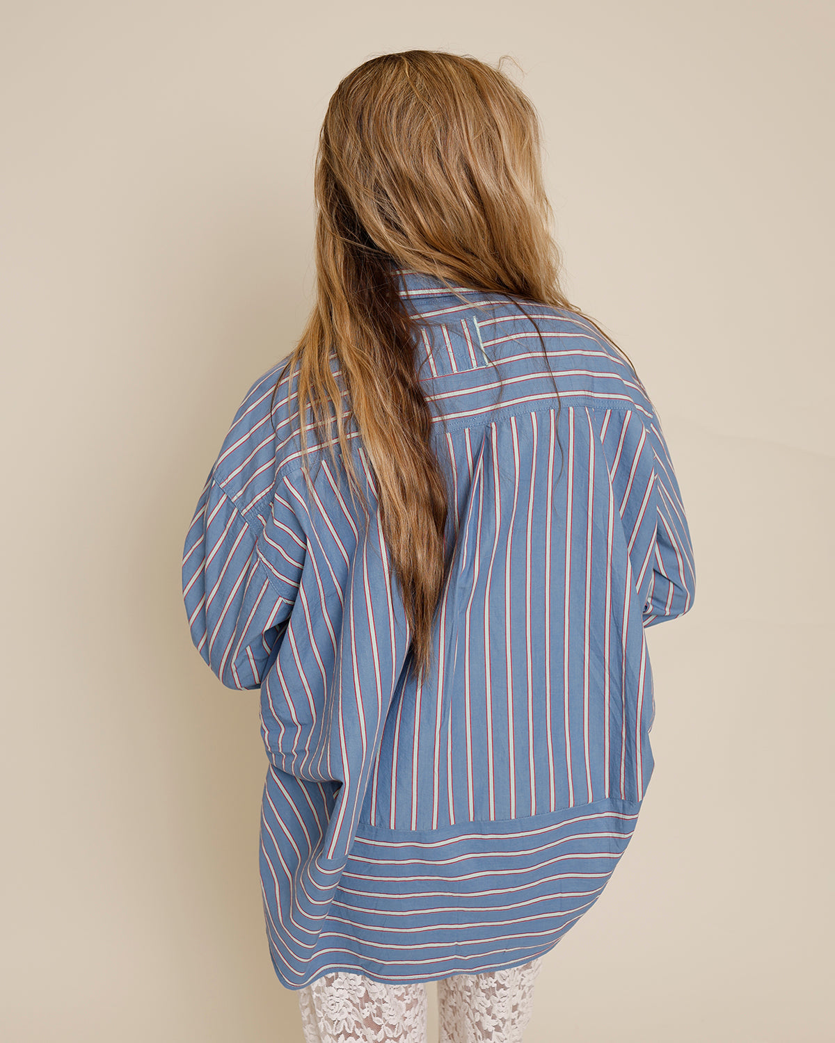 FREE PEOPLE VARSITY VIBES STRIPED BUTTON UP