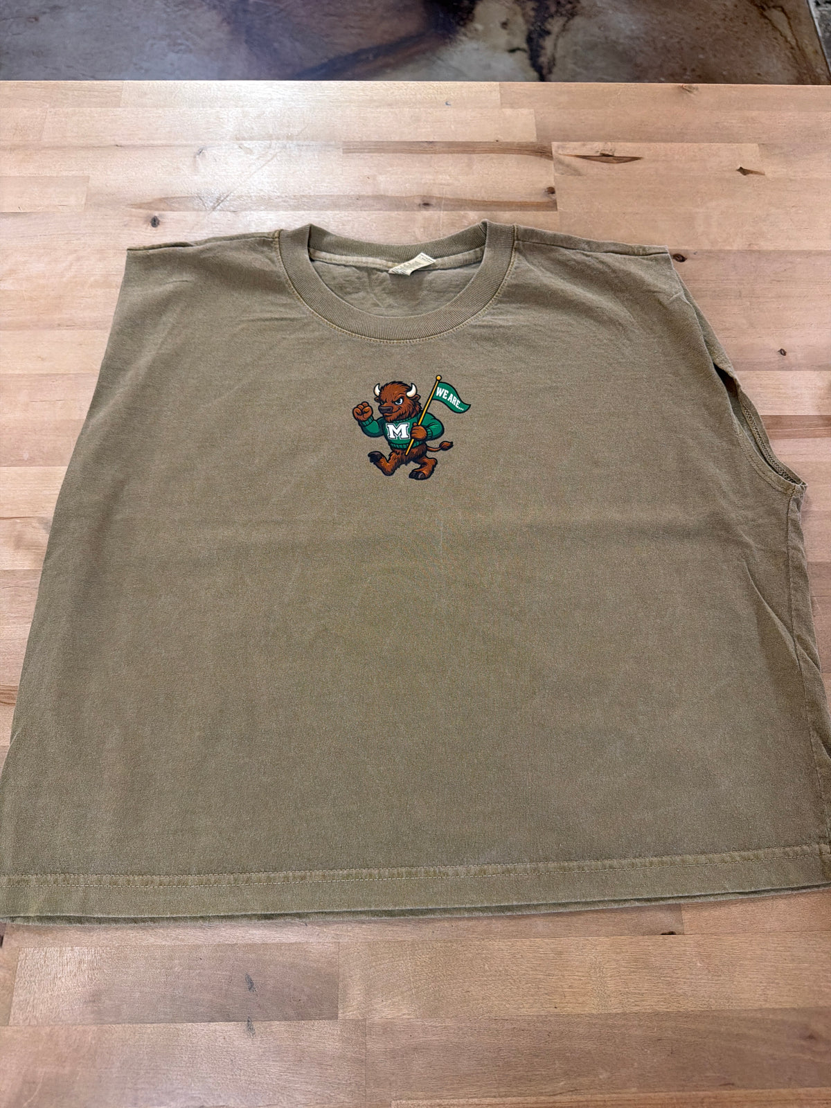 MASCOT VINTAGE GREEN MUSCLE TEE
