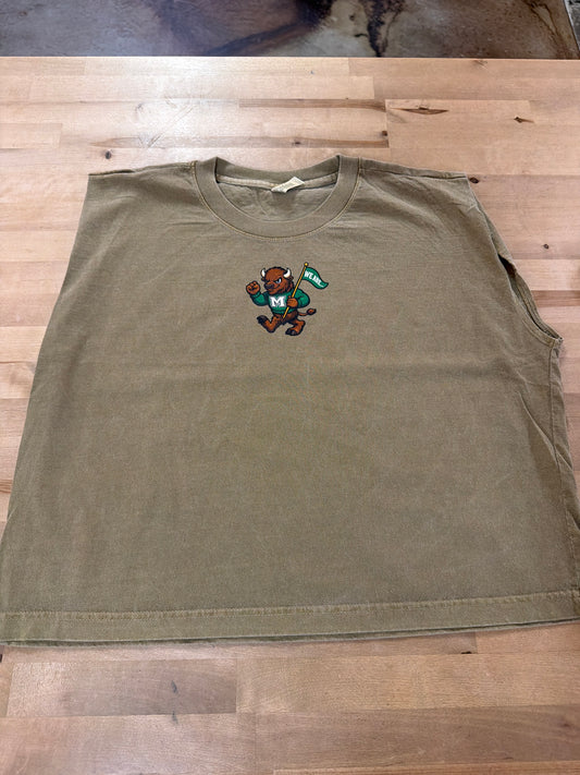 MASCOT VINTAGE GREEN MUSCLE TEE