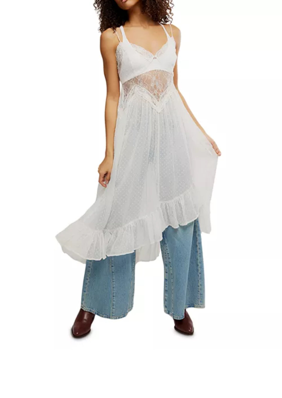 FREE PEOPLE LIGHT MY FIRE MIDI SLIP