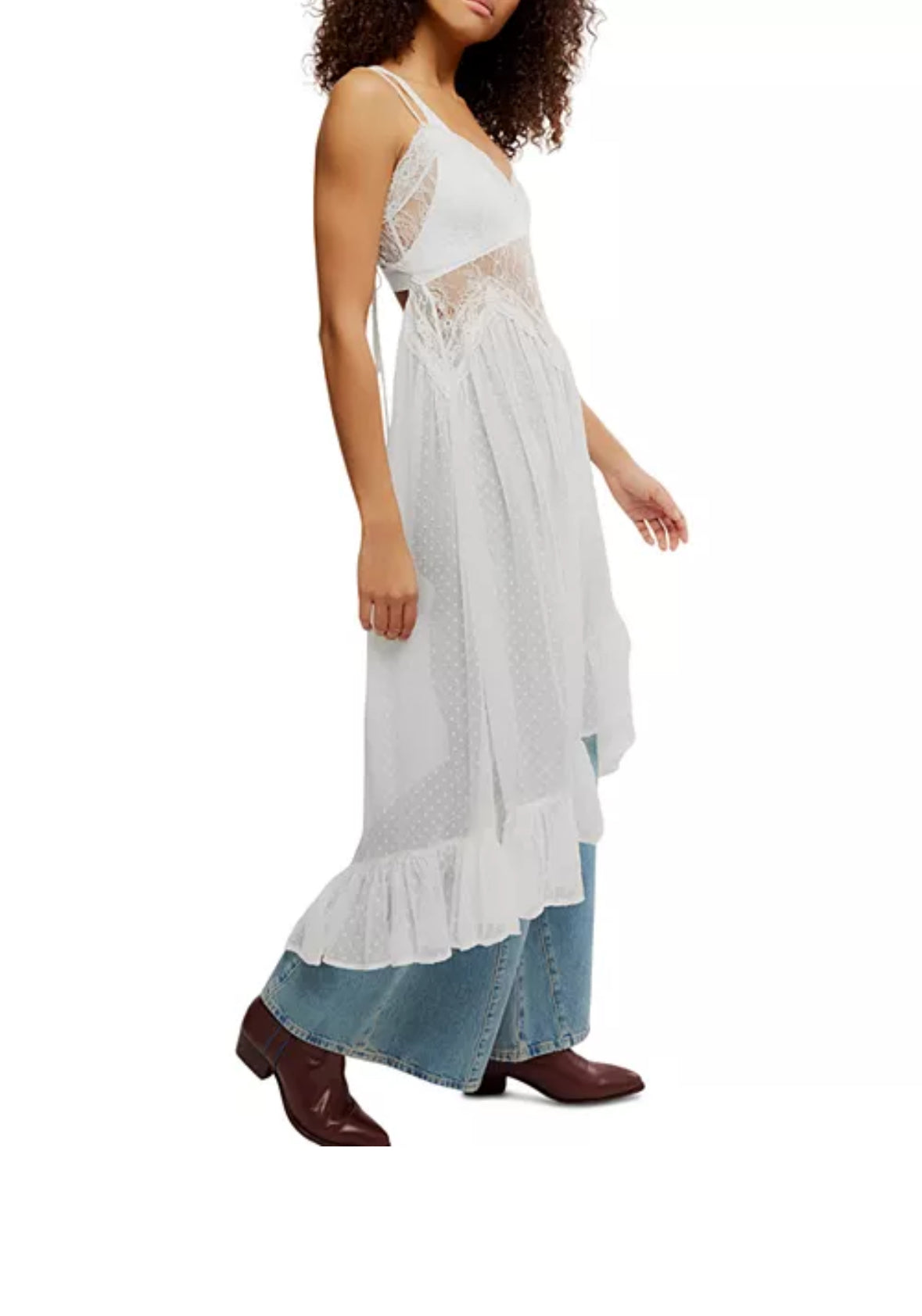 FREE PEOPLE LIGHT MY FIRE MIDI SLIP
