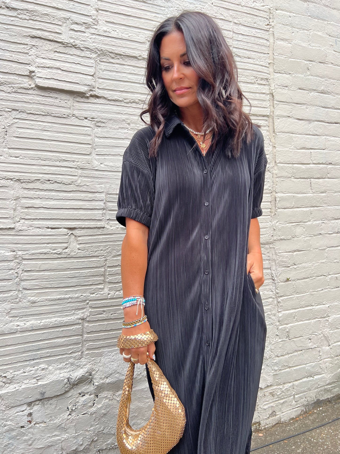 BLACK CASUAL SUMMER MIDI - THE HIP EAGLE BOUTIQUE