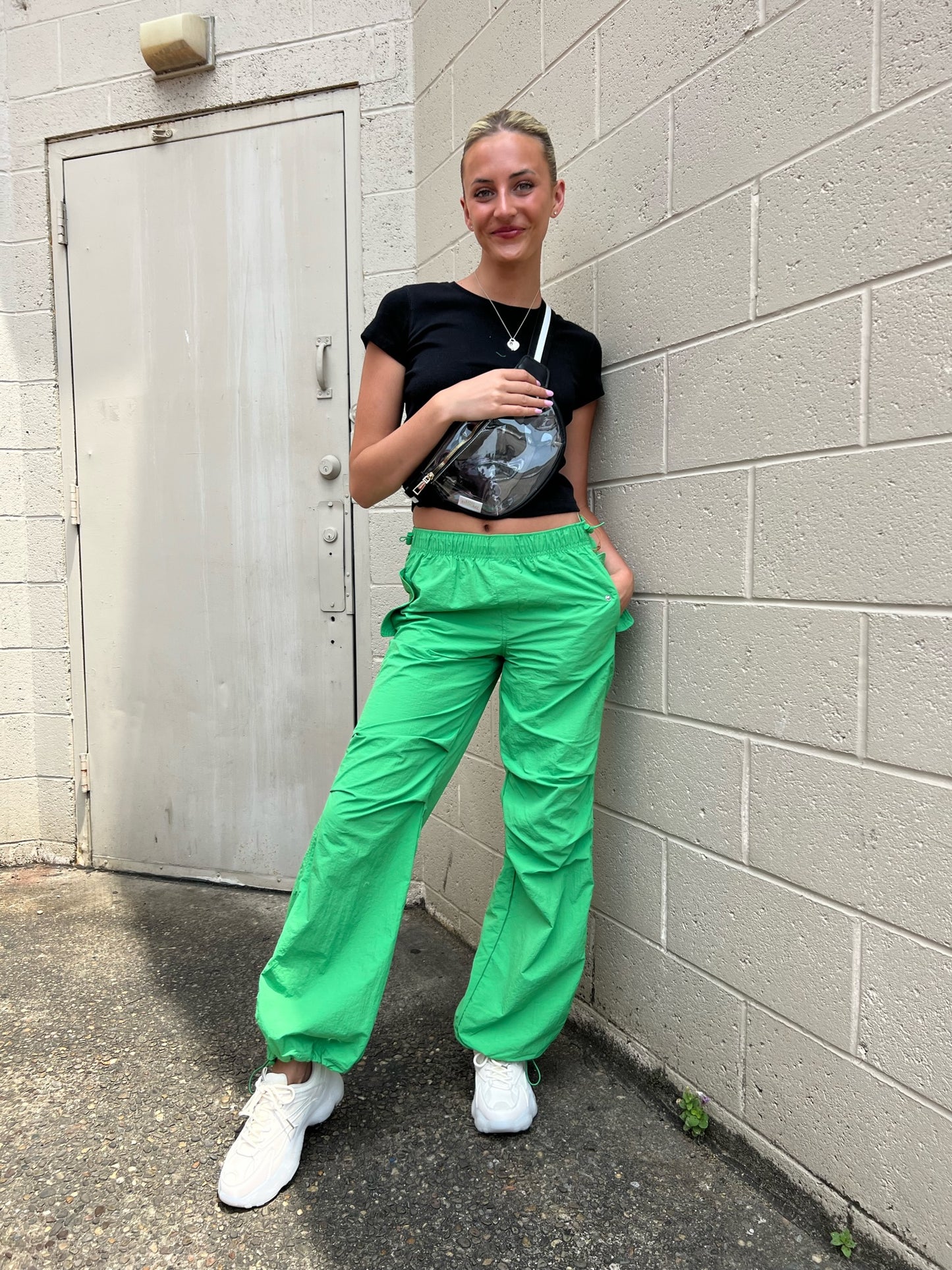 TOGGLE ADJUSTABLE WAIST RUCHED CARGO PANTS - THE HIP EAGLE BOUTIQUE