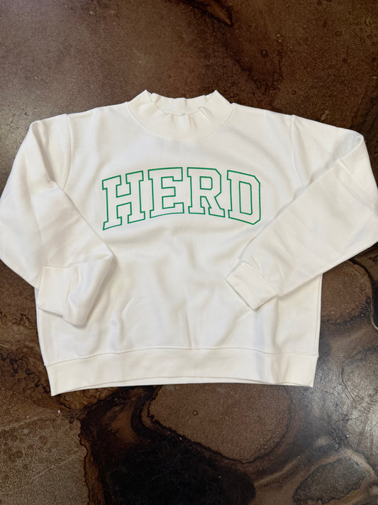 FROM THE SIDELINES MOCK NECK SWEATSHIRT