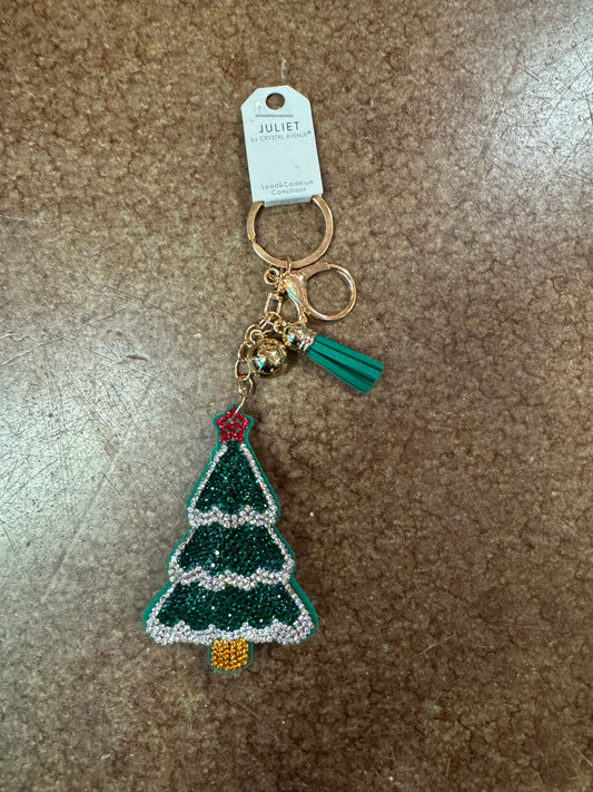 BEDAZZLED CHRISTMAS TREE BAG CHARM