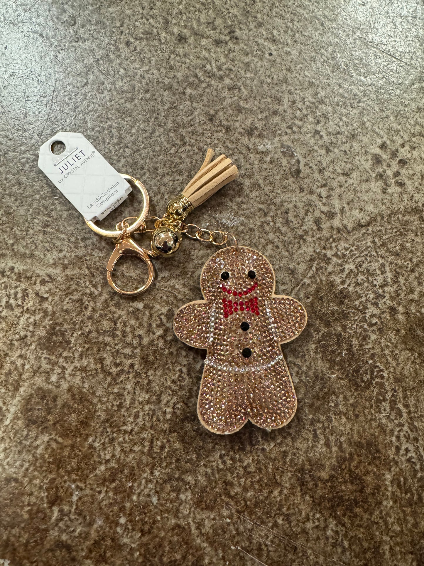BEDAZZLED GINGERBREAD BAG CHARM