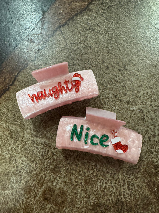 NAUGHTY & NICE CLAW CLIP