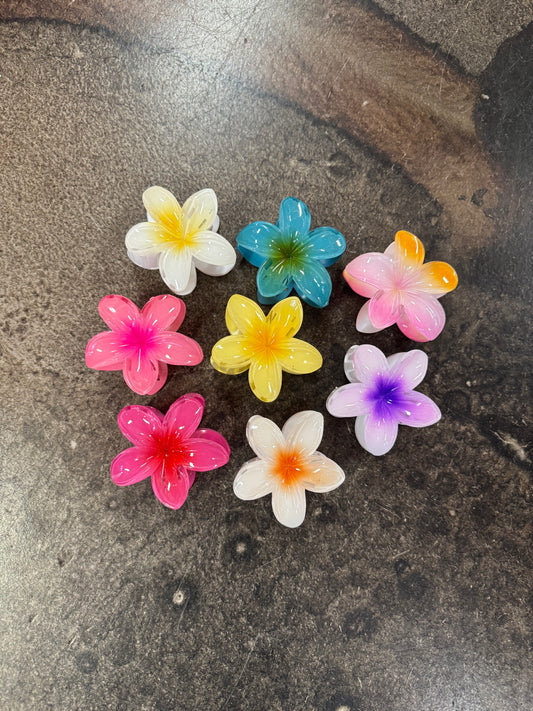 resin floral flower claw clips flower shaped hair claw clips