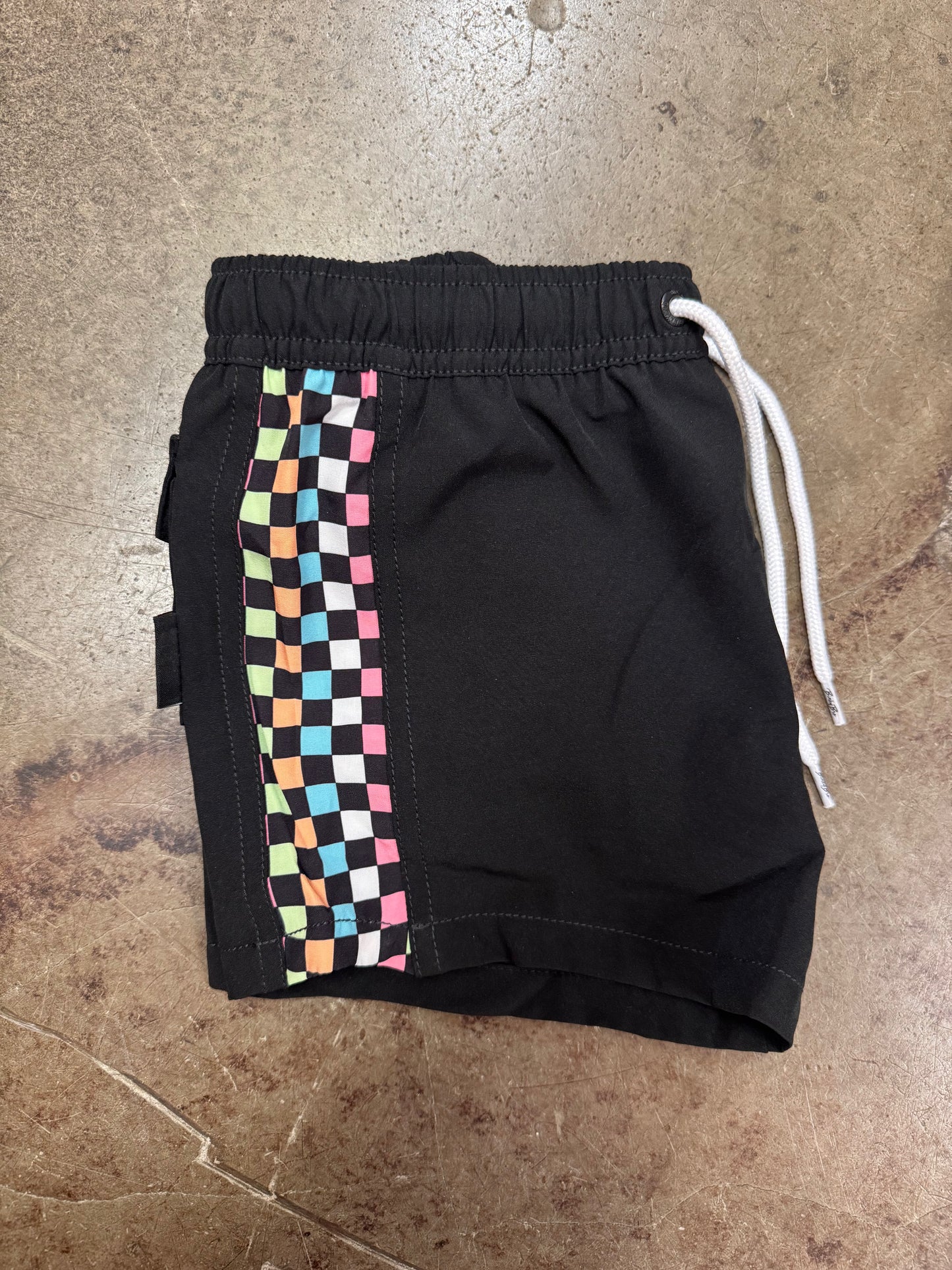 BINKYBRO SWIM TRUNKS CHECKERS X BLACK