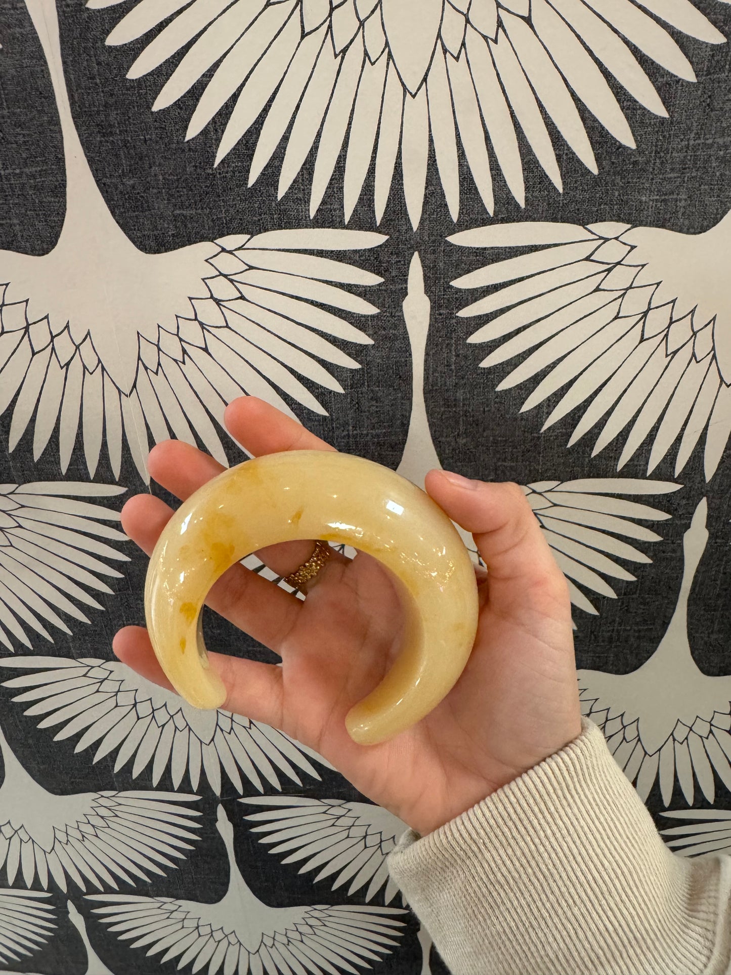 large cream resin loose lucite cuff bangle cuff bracelet