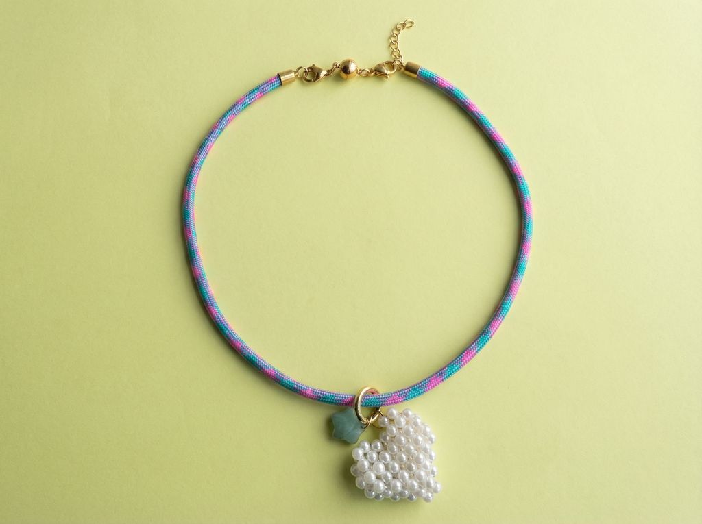 COTTON CANDY LOVE CORD NECKLACE
