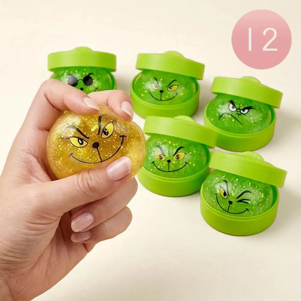 GLITTER CHRISTMAS GRINCH MYSTERY SQUISHY DUMPLING