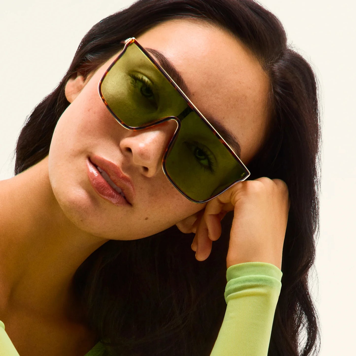 QUAY NIGHTFALL REMIXED SUNNIES X TORTOISE PISTACHIO
