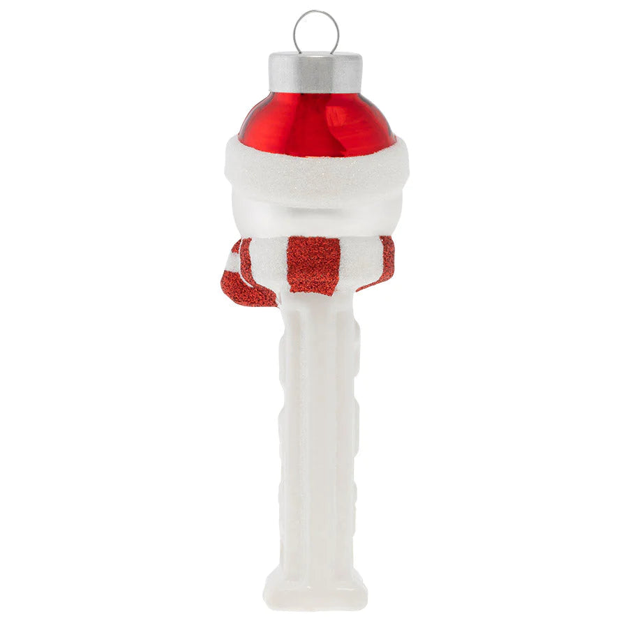 KAT + ANNIE SNOWMAN PEZ DISPENSER ORNAMENT