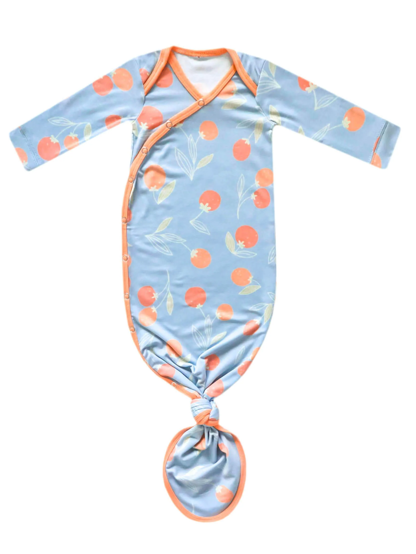 COPPER PEARL NEWBORN KNOTTED GOWN IN CLEMENTINE
