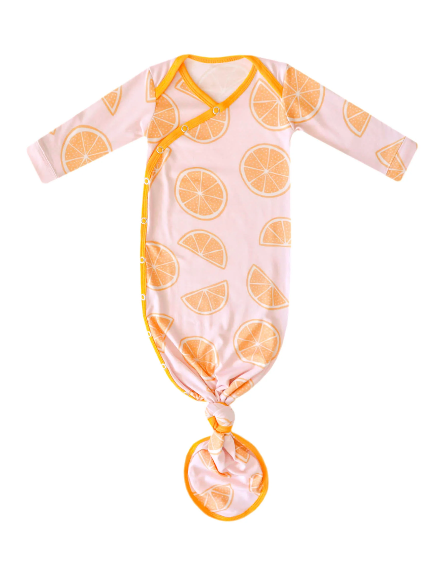 COPPER PEARL NEWBORN KNOTTED GOWN IN CUTIE