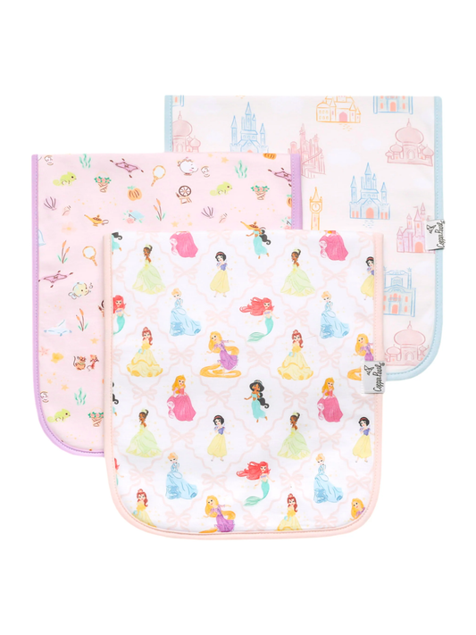 COPPER PEARL BURP CLOTH SET IN DISNEY PRINCESS