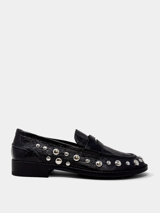 TRISHA STUDDED LOAFER X CHARCOAL