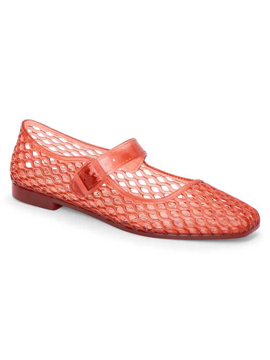 VICKY MARY JANE JELLY FLAT X RED