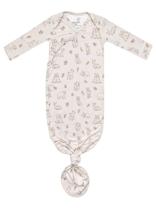 COPPER PEARL NEWBORN KNOTTED GOWN IN DYLAN