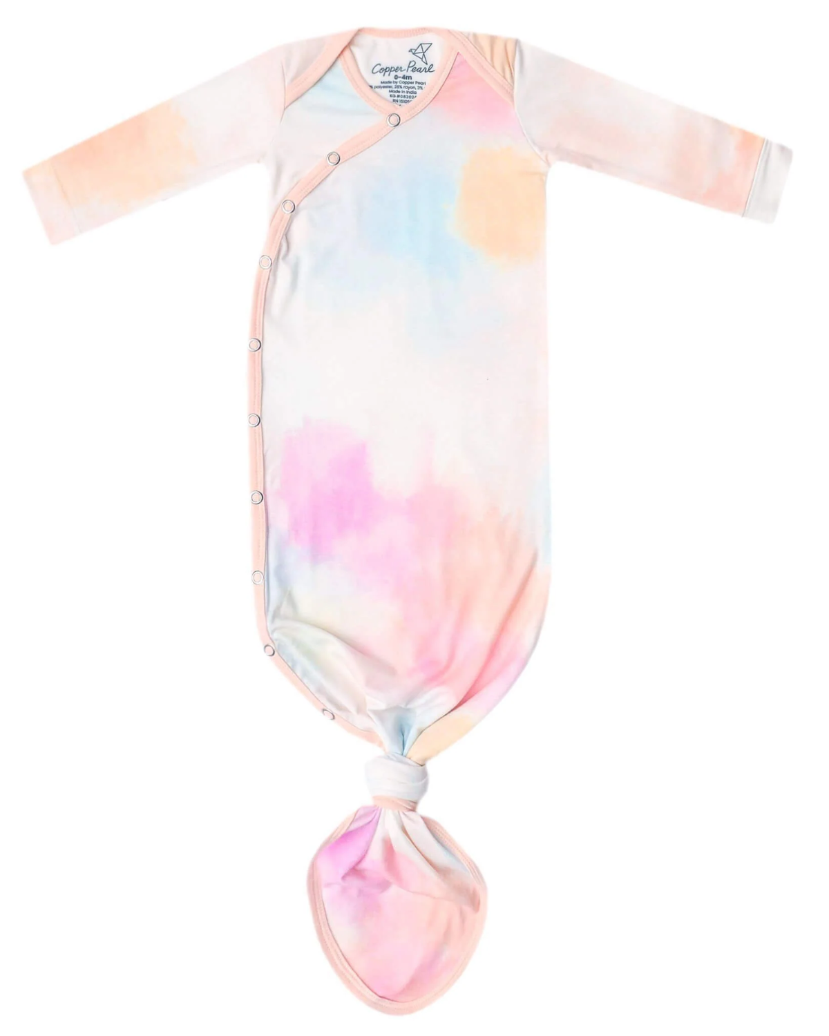 COPPER PEARL NEWBORN KNOTTED GOWN IN NOVA