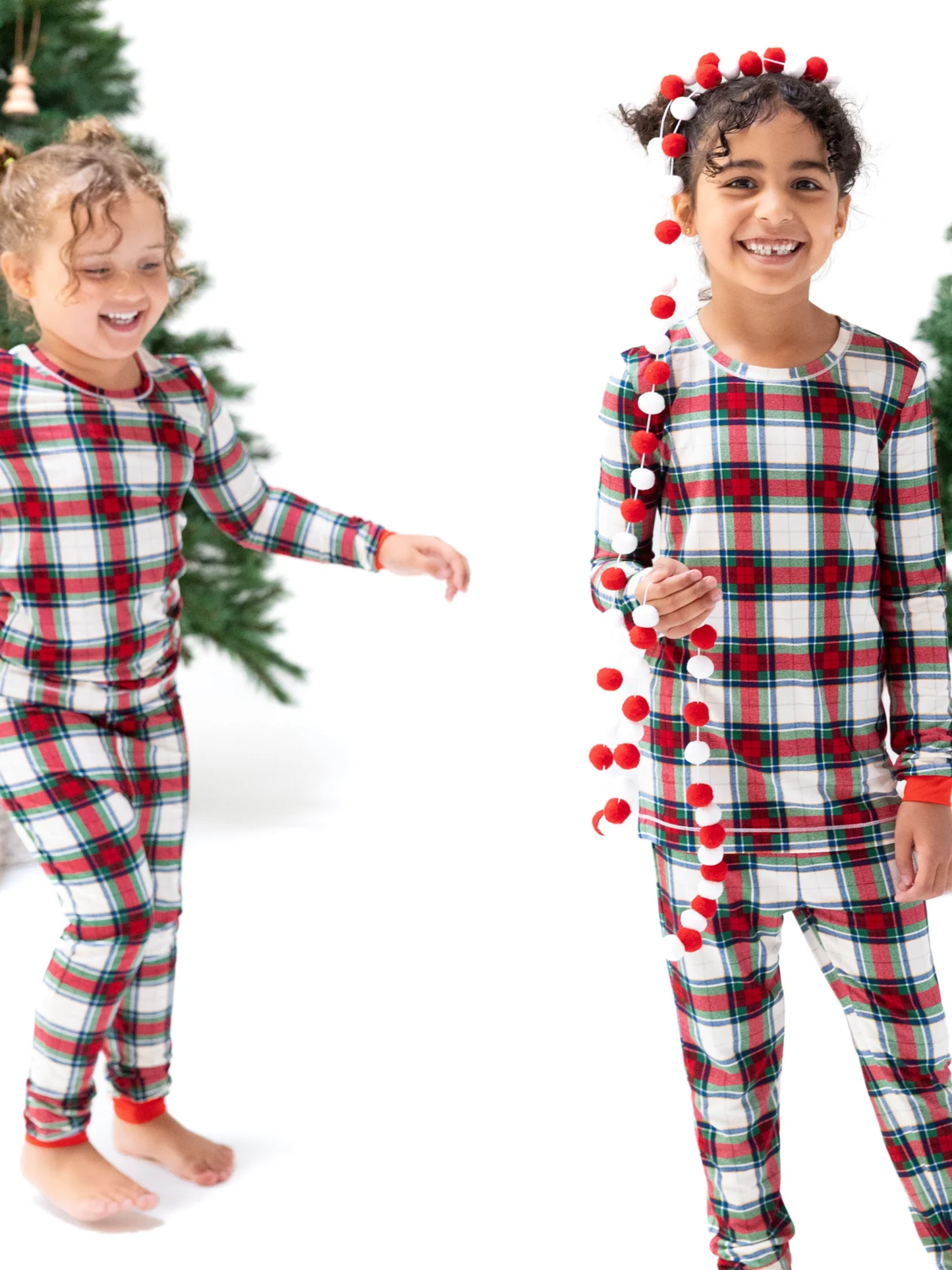 LONG SLEEVE LOUNGEWEAR SET X HOLIDAY PLAID