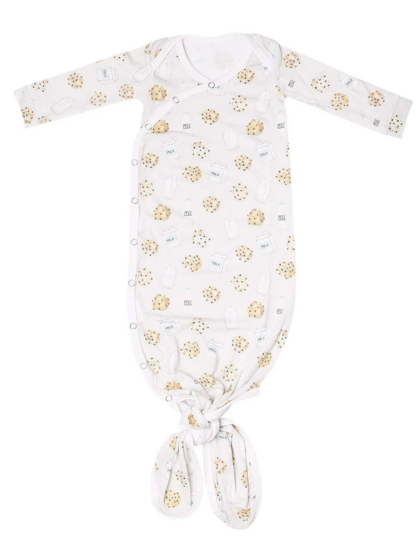 COPPER PEARL NEWBORN KNOTTED GOWN IN CHIP