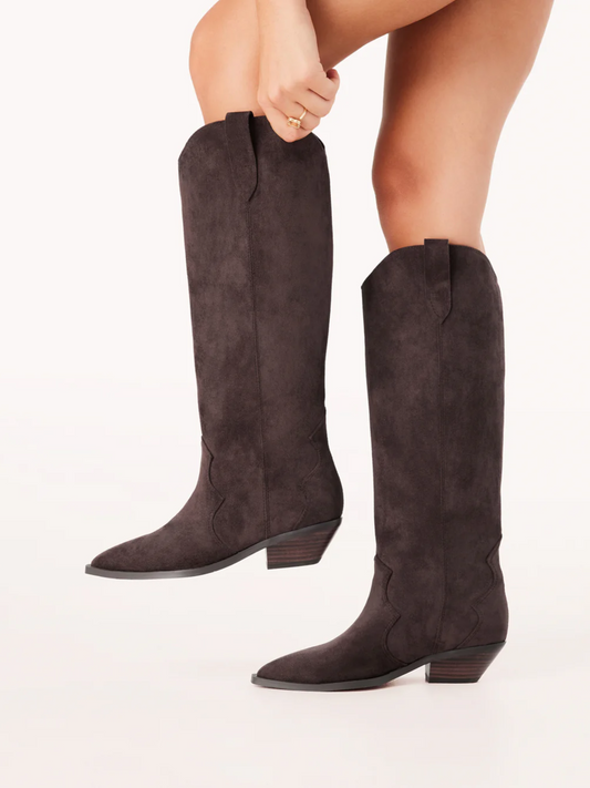 BILLINI HELIX BOOT IN DARK CACAO SUEDE