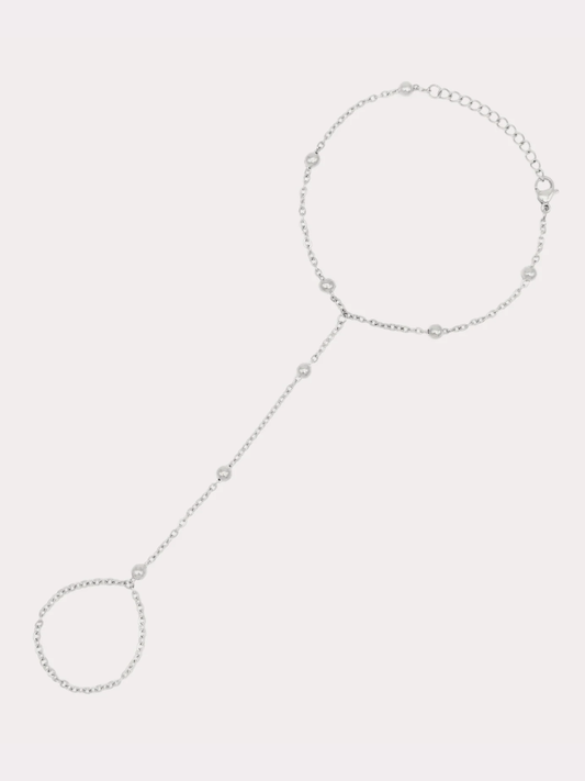 PETIT MOMENTS SOL HAND CHAIN BRACELET X SILVER