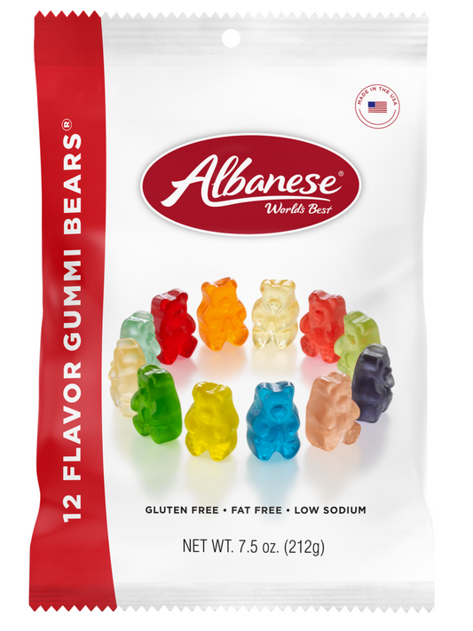 ALBANESE 12 FLAVOR GUMMI BEARS 7.50Z BAG