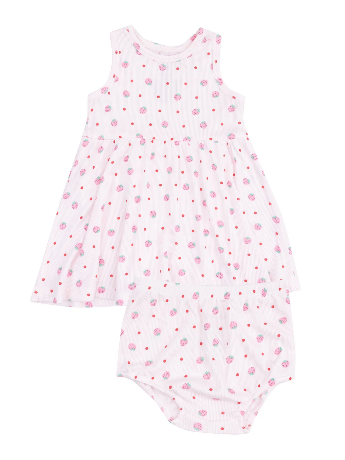 TANK DRESS & BLOOMER STRAWBERRY SWISS DOT