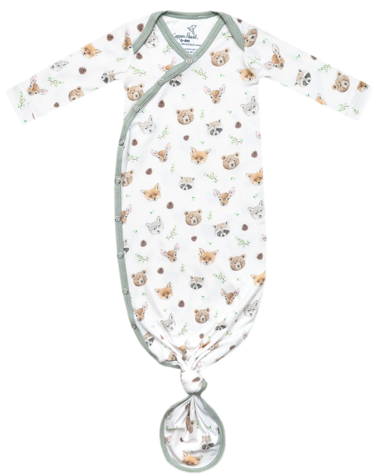 COPPER PEARL NEWBORN KNOTTED GOWN IN WILDER