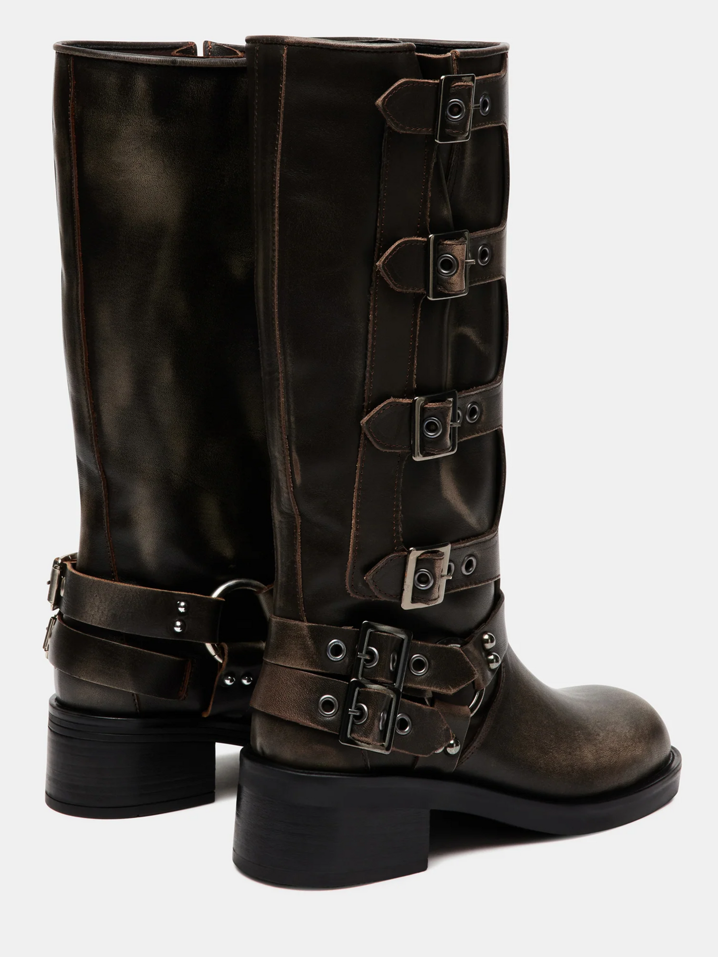 STEVE MADDEN ROCKY BOOT X BROWN DISTRESSED
