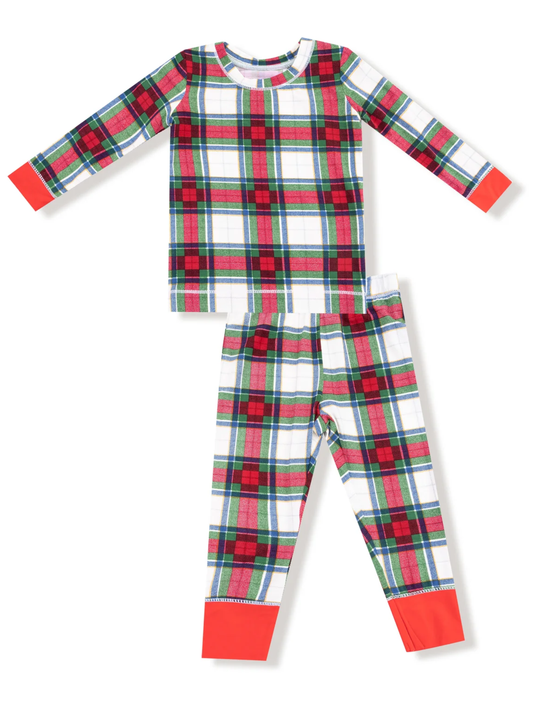 LONG SLEEVE LOUNGEWEAR SET X HOLIDAY PLAID