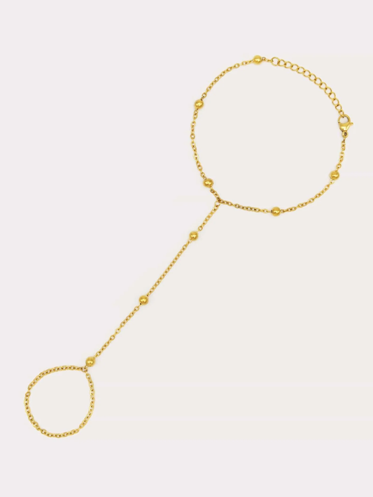 gold hand chain bracelet