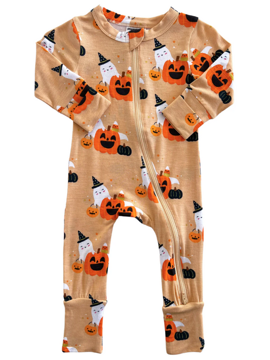 2-WAY CONVERTIBLE ZIP ROMPER X HALLOWEEN CLUSTER