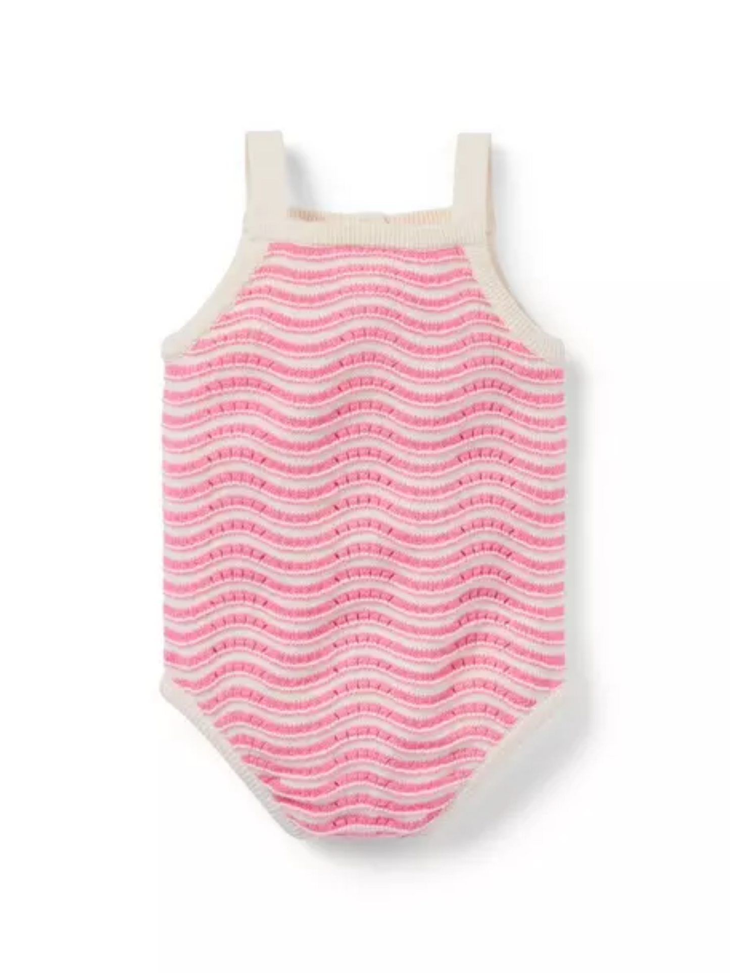 WAVY STRIPED ROMPER X PINK