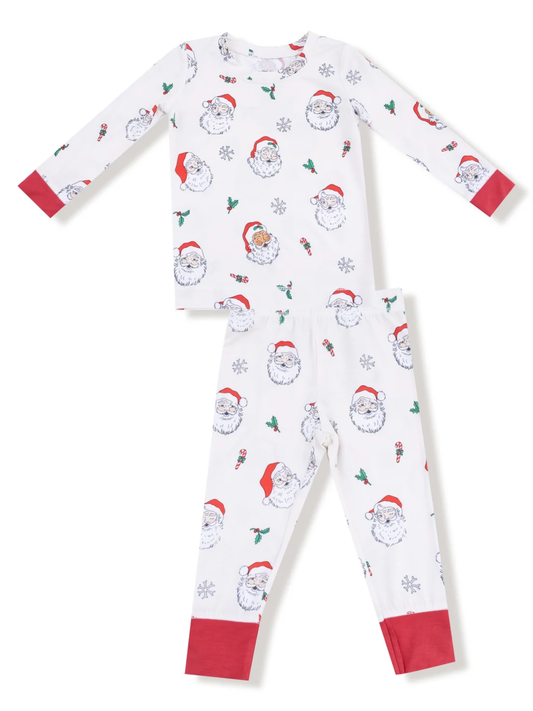 LONG SLEEVE LOUNGEWEAR SET X VINTAGE SANTAS