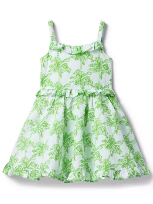 PALM TREE RUFFLE DRESS