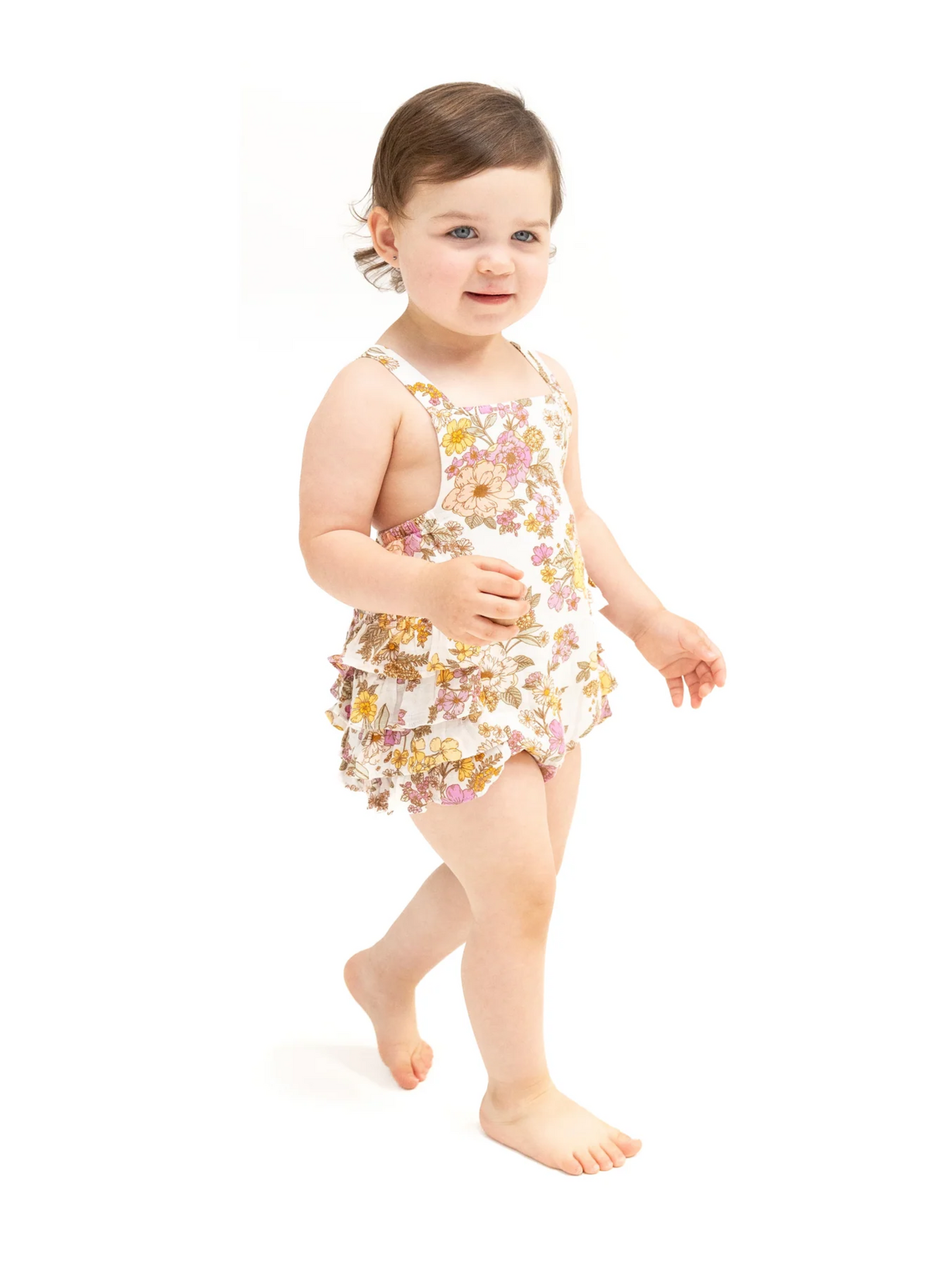 RUFFLE SUNSUIT X ANNA MAY FLORAL