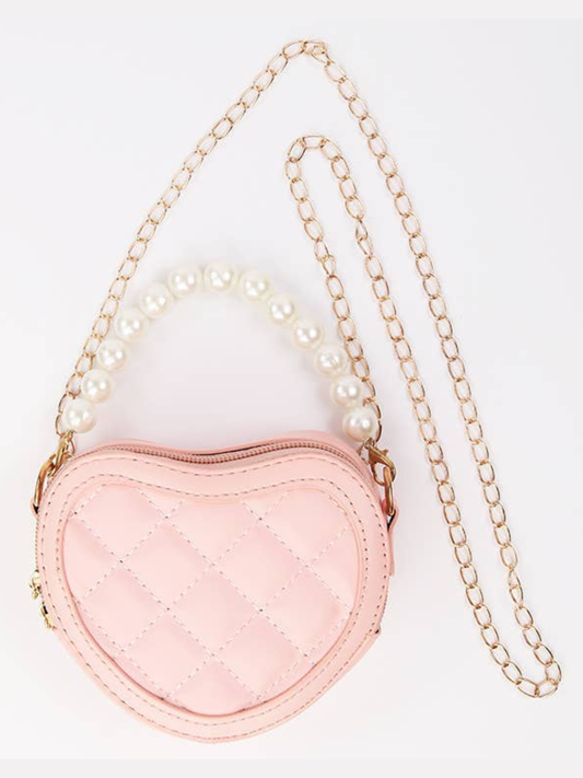MINI QUILTED LEATHER PURSE X PINK