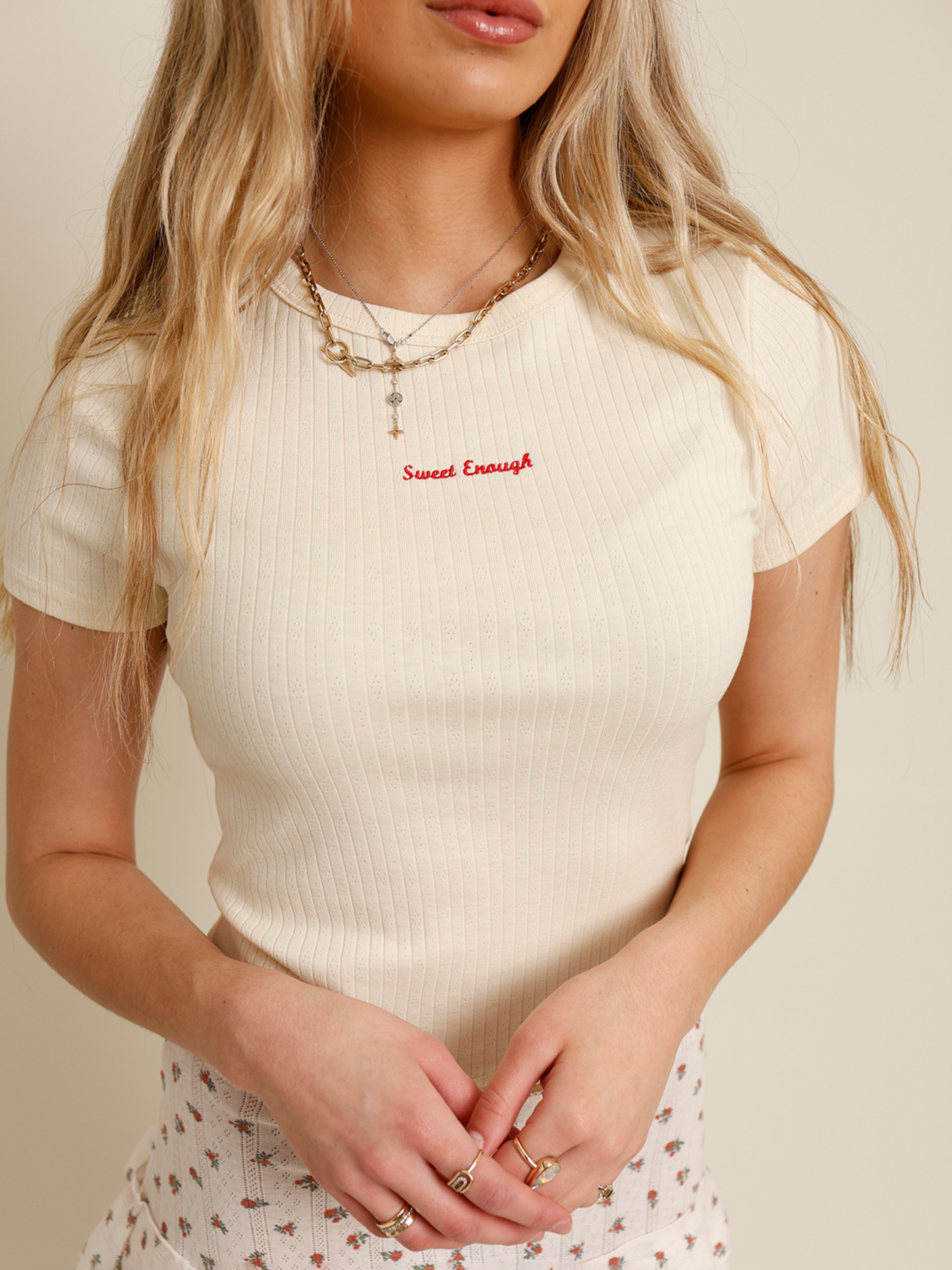 ribbed sweet enough baby tee